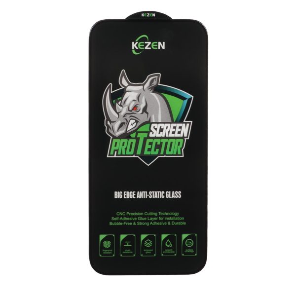 گلس آیفون 17 pro max برند kezen آنتی استاتیک